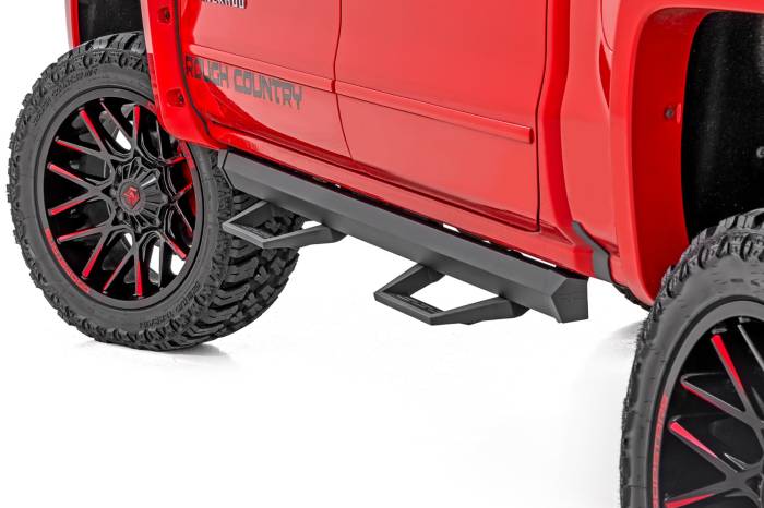 Rough Country - SRL2 Adj Aluminum Step Crew Cab Silverado/Sierra 1500/2500HD/3500HD (07-18 & Classic) Rough Country