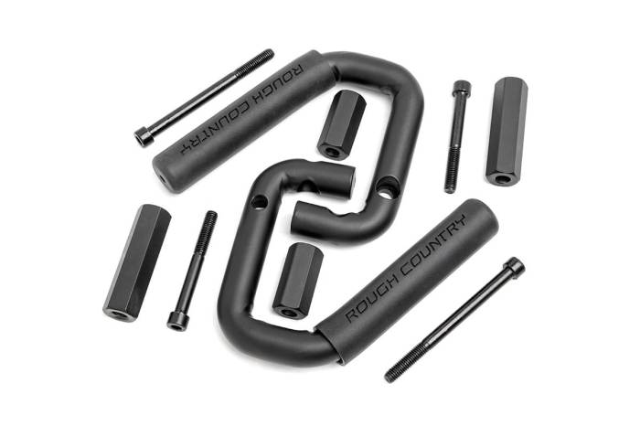 Rough Country - Grab Handles Steel Front Black Jeep Wrangler JK/Wrangler Unlimited (07-18) Rough Country