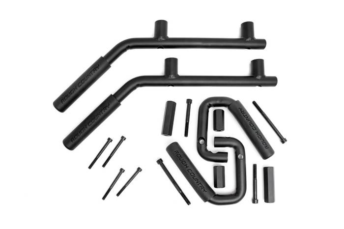 Rough Country - Grab Handles Steel FR & RR Black Jeep Wrangler JK/Wrangler Unlimited (07-18) Rough Country