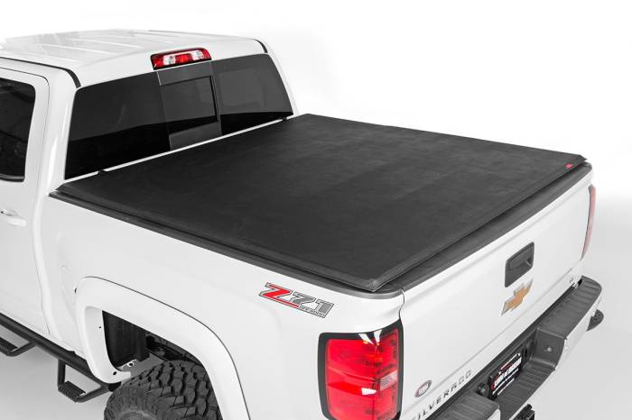 Rough Country - Soft Tri-Fold Bed Cover 6 Foot 7 Inch Bed Silverado/Sierra 1500 (00-06 & Classic) Rough Country