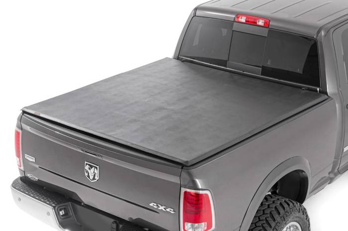 Rough Country - Soft Tri-Fold Bed Cover 6 Foot 4 Inch Bed Ram 1500/2500/3500 2WD/4WD (2010-2025 & Classic) Rough Country