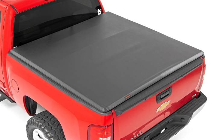 Rough Country - Soft Tri-Fold Bed Cover 5 Foot 9 Inch Bed Silverado/Sierra 1500 (07-13) Rough Country