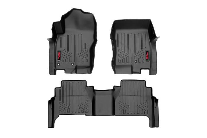 Rough Country - Floor Mats FR & RR Crew Cab Nissan Frontier 2WD/4WD (2008-2021) Rough Country