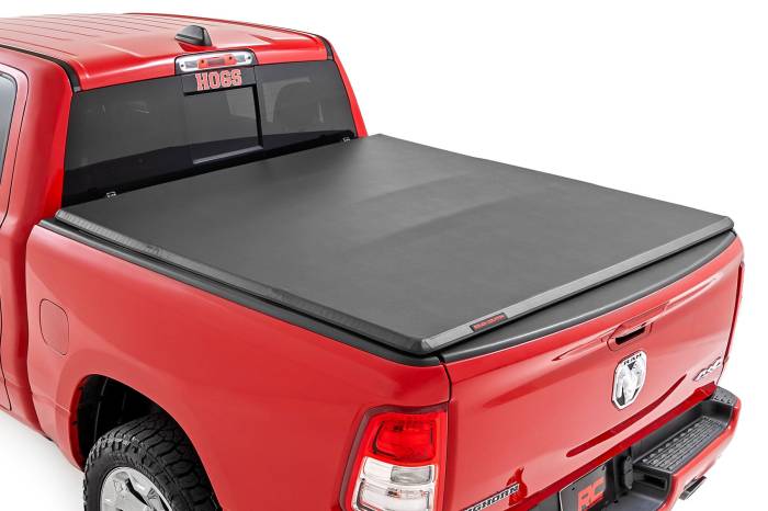 Rough Country - Soft Tri-Fold Bed Cover 5 Foot 7 Inch Bed Ram 1500 (19-26)/1500 TRX (21-24) Rough Country
