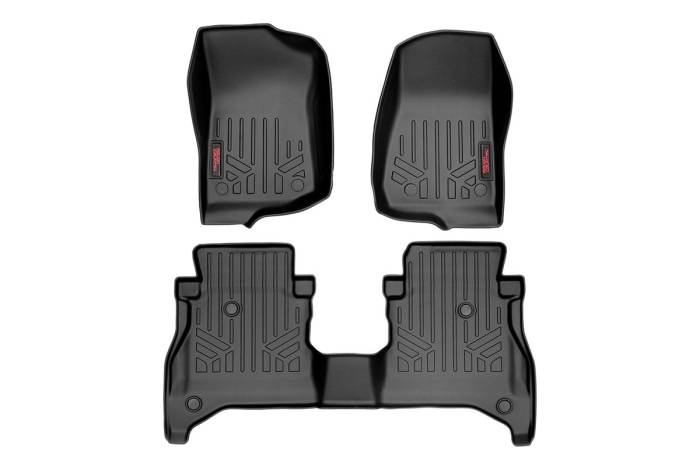 Rough Country - Floor Mats FR & RR RR Non-Lock Jeep Gladiator JT 4WD (2020-2025) Rough Country