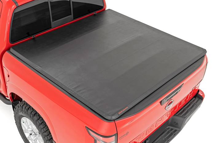 Rough Country - Soft Tri-Fold Bed Cover 5 Foot Bed Nissan Frontier 2WD/4WD (2022-2026) Rough Country
