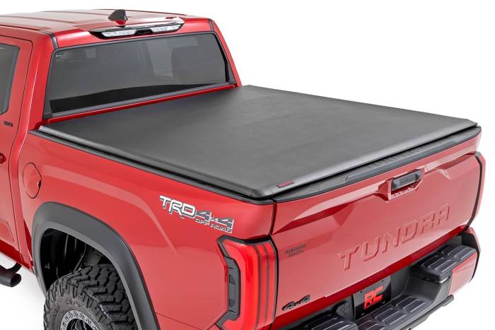 Rough Country - Soft Roll Up Bed Cover 6 Foot 7 Inch Bed Toyota Tundra 2WD/4WD (2022-2026) Rough Country