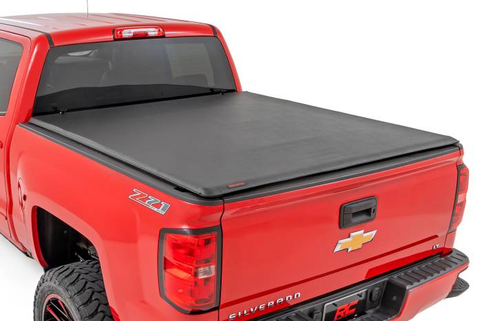 Rough Country - Soft Roll Up Bed Cover 6 Foot 7 Inch Bed Silverado/Sierra 1500/2500HD/3500HD (14-19 & Classic) Rough Country