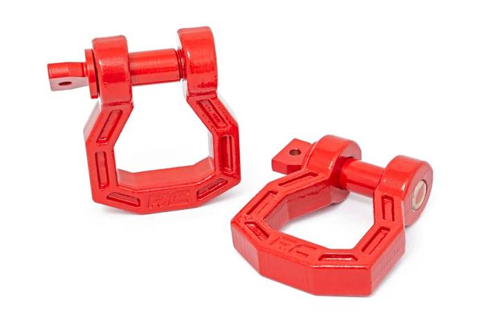 Rough Country - D-Ring Forged Pair Red Rough Country