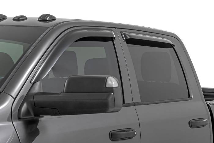Rough Country - Side Window Deflectors Tape On Rain Guard Ram 1500 (09-18)/2500 (10-26) Rough Country