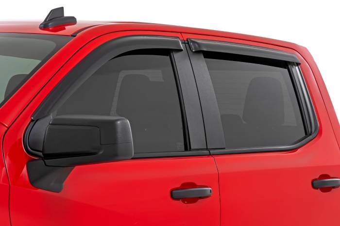 Rough Country - Side Window Deflectors Tape On Rain Guard Silverado/Sierra 1500/2500HD/3500HD (19-26) Rough Country