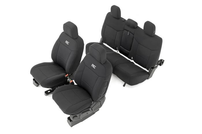 Rough Country - Seat Covers FR Bucket and RR Bench Ford Ranger 2WD/4WD (2019-2026) Rough Country