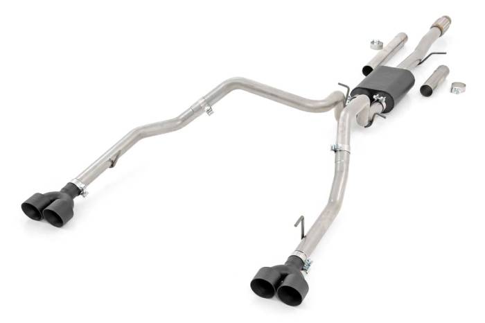 Rough Country - Performance Exhuast Stainless Crew/Dbl RR Exit Silverado/Sierra 1500 (19-26) Rough Country