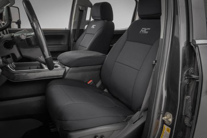 Rough Country - Seat Covers FR Bucket & RR 60/40 Bench Silverado/Sierra 2500HD/3500HD (14-26) Rough Country