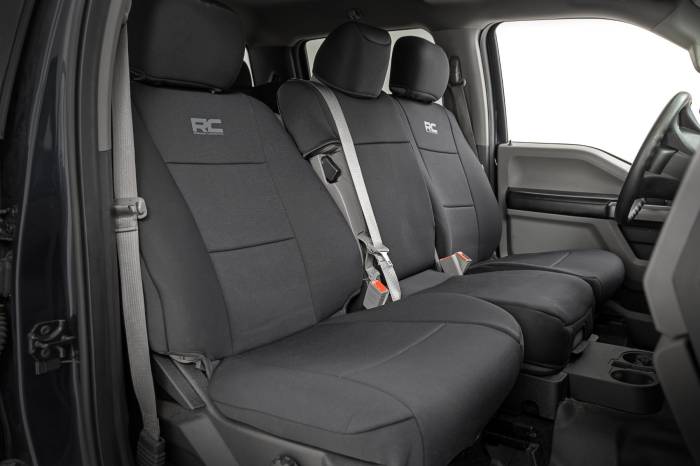 Rough Country - Seat Covers FR Bench and RR Bench Ford F-150/Lightning/F-250/F-350 (15-26) Rough Country