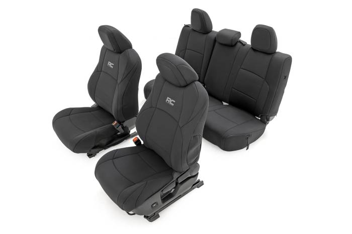 Rough Country - Seat Covers FR & RR Double Cab Toyota Tacoma 2WD/4WD (2024-2026) Rough Country
