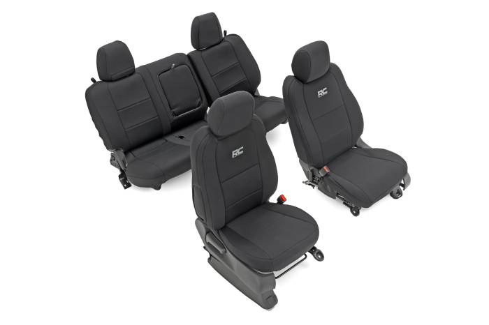 Rough Country - Seat Covers FR & RR Crew Cab Nissan Frontier 2WD/4WD (2022-2026) Rough Country