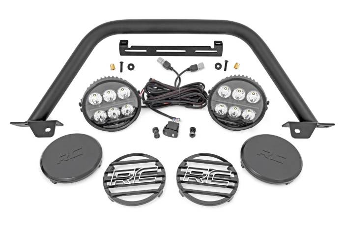 Rough Country - Safari Bar 6.5 Inch Round LED OE Modular Steel Ford Bronco 4WD (21-25) Rough Country