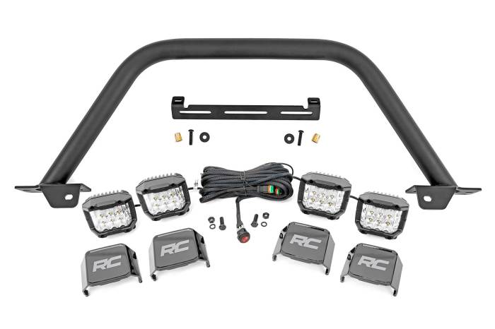 Rough Country - Safari Bar 3 Inch OSRAM (Quad) Wide OE Modular Steel Ford Bronco (21-25) Rough Country