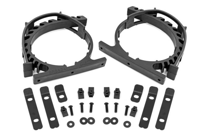 Rough Country - Rubber Molle Panel Clamp Kit Universal 2.5 Inch 9.5 Inch 2-Clamps Rough Country
