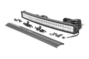 30 Inch Chrome Series LED Light Bar Curved Dual Row Cool White DRL Rough Country