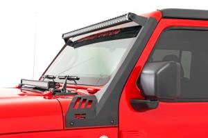 Rough Country - LED Light Kit Windshield 50 Inch Black Dual Row WHT DRL Jeep Gladiator JT/Wrangler JL (18-26) Rough Country - Image 2