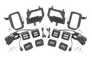 LED Light Kit Fog Mount Dual 2 Inch Black Pairs Spot Ford F-150 (15-17) Rough Country