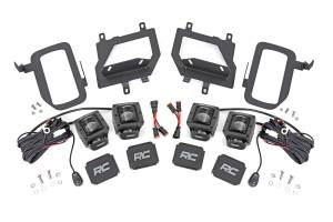 LED Light Kit Fog Mount Dual 2 Inch Black Pairs SAE Ford F-150 (15-17) Rough Country