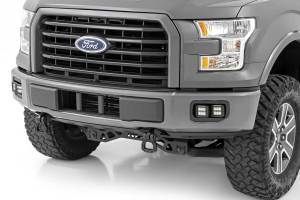 Rough Country - LED Light Kit Fog Mount Dual 2 Inch Black Pairs SAE Ford F-150 (15-17) Rough Country - Image 2