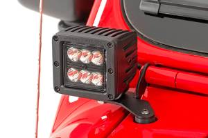 Rough Country - LED Light Kit Hinge Mount 2 Inch Black Pair White DRL Jeep Gladiator JT/Wrangler JL (18-26) Rough Country - Image 2
