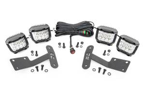 LED Light Kit Ditch Mount 3 Inch OSRAM Wide Toyota Tundra 2WD/4WD (14-21) Rough Country