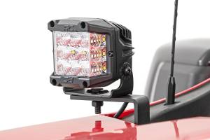 Rough Country - LED Light Kit Ditch Mount 2 Inch Black Pair Amber DRL Chevy Silverado 1500 (19-26) Rough Country - Image 2