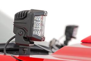 Rough Country - LED Light Kit Ditch Mount 2 Inch Black Pair Spot Chevy Silverado 1500 (19-26) Rough Country - Image 5