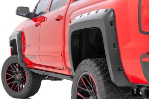 Rough Country - Pocket Fender Flares 6 Foot 7 Inch & 8 Foot Bed G9K Satin Steel Chevy Silverado 1500 (14-18)/2500HD Rough Country - Image 1