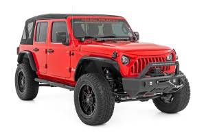 Rough Country - Oval Nerf Steps 4 Door Black Jeep Wrangler Unlimited 4WD (2018-2026) Rough Country - Image 2