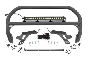 Nudge Bar w/ Tow Hooks 20 Inch Black Single Row LED Ford Bronco Sport (21-24) Rough Country