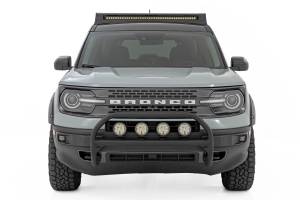 Rough Country - Nudge Bar w/ Tow Hooks 20 Inch Black Single Row LED Ford Bronco Sport (21-24) Rough Country - Image 4