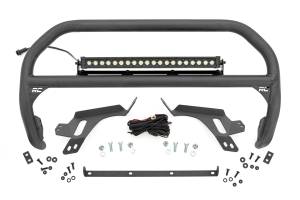 Nudge Bar w/ Tow Hooks 20 Inch Black DRL Single Row LED Ford Bronco Sport (21-24) Rough Country
