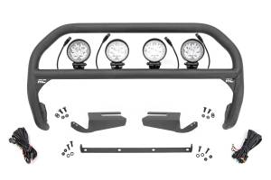 Nudge Bar 4 Inch Round Led (x4) OE Modular Steel Ford Bronco 4WD (21-25) Rough Country