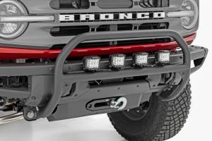 Rough Country - Nudge Bar 4 Inch Round Led (x4) OE Modular Steel Ford Bronco 4WD (21-25) Rough Country - Image 2
