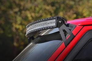 Rough Country - LED Light Kit Windshield Mount 50 Inch Black Single Row Jeep Cherokee XJ (84-01) Rough Country - Image 2
