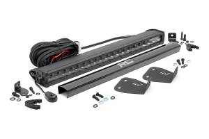 Rough Country - LED Light Kit Bumper Mount 20 Inch Black Single Row Ford Bronco Sport (21-26) Rough Country - Image 2