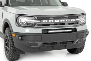 Rough Country - LED Light Kit Bumper Mount 20 Inch Black Single Row White DRL Ford Bronco Sport (21-26) Rough Country - Image 3