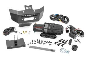 Winch Bumper 4500-Lb Winch Black Series LED 6 Inch Light Can-Am Renegade 1000/Renegade 500 Rough Country