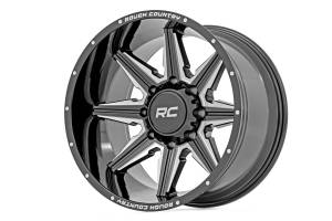 91M Series Wheel One-Piece Gloss Black 20x12 8x180 -44mm Rough Country