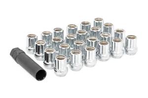 Lug Nut Set M12x1.25 24 Qty Chrome Open End Rough Country