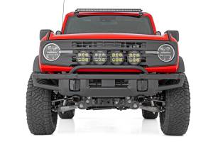 Rough Country - Light Bar Mount 6.5 Inch Round LED (Quad) OE Modular Steel Ford Bronco (21-25) Rough Country - Image 4