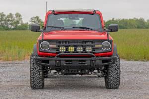Rough Country - Light Bar Mount 6.5 Inch Round LED (Quad) OE Modular Steel Ford Bronco (21-25) Rough Country - Image 6