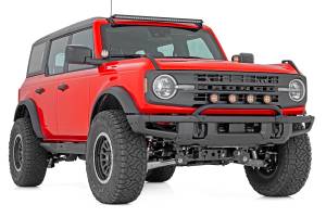 Rough Country - Light Bar Mount 3.5 Inch Round LED (Quad) Black Amber DRL OE Modular Steel Ford Bronco (21-24) Rough Country - Image 3