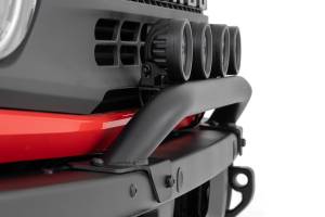 Rough Country - Light Bar Mount 3.5 Inch Round LED (Quad) Black Amber DRL OE Modular Steel Ford Bronco (21-24) Rough Country - Image 5